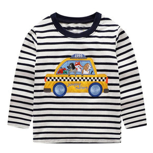 CHILDREN'S APPLIQUE STRIPE SHIRT