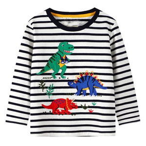 CHILDREN'S APPLIQUE STRIPE SHIRT