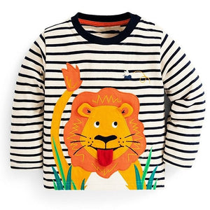 CHILDREN'S APPLIQUE STRIPE SHIRT